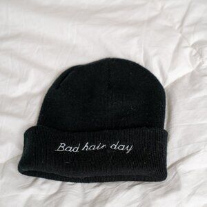 Beechfield "Bad Hair Day" Black Beanie